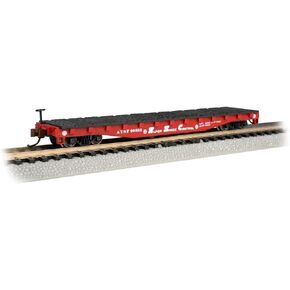 Bachmann Trains - 52' Flat CAR - ATSF #90852 - N Scale
