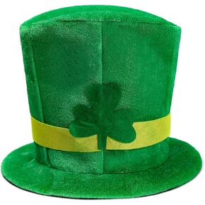 قبعة CCINEE St. Patrick's Day مخملية خضراء شامروك، قبعة ستوفيبي خضراء لمستلزمات الحفلات
