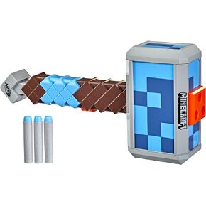مطرقة رمي السهام ماينكرافت ستورملاندر من NERF، تطلق 3 سهام، تتضمن 3 سهام النخبة الرسمية، ومقبض تمهيدي قابل للسحب للخلف