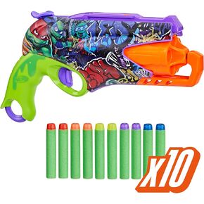 Nerf Teenage Mutant Ninja Turtles Dart Blaster, 10 Elite Darts, Kids Easter Basket Stuffers, Ages 8+