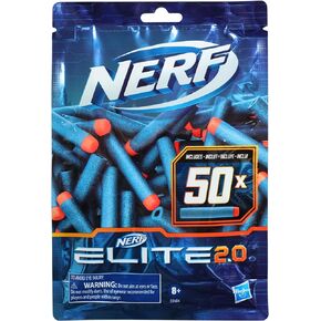 Nerf Elite 2.0 50-Dart Refill Pack, 50 Foam Darts Compatible with All Official Blasters That Use Elite Darts, Kids Easter Basket Stuffers