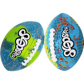 Sloosh 2Pcs Swimming Pool Waterproof Football, 8.5" Sport Pool Football, Water Football Outdoor Sports Pool Toy for Backyard, Pool Play, Beach Game