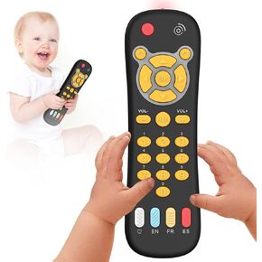 Baby Remote Control Toy, Kids Toddlers TV Remote Toy Realistic Play Remote Early Educational Baby Toys for 6 to 12 Months 12 to 18 Months Baby Musical Toys with Sound Gift for 1 Year Old Boys Girls