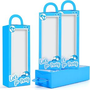 12PCS Blue Party Favor Boxes Blue Doll Gift Boxes Bachelorette Birthday Party Decoration Goodie Bag Candy Boxes for Girls and boys Birthday Party pink Birthday Bridal Shower Supplies (12)