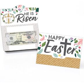 Big Dot of Happiness Hippity Hoppity - Easter Bunny Party Money and Gift Card Holders - Set of 8