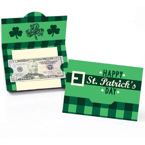 Big Dot of Happiness St. Patrick’s Day - Saint Paddy’s Day Party Money and Gift Card Holders - Set of 8