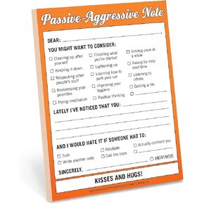 Knock Knock Passive Aggressive Nifty Note Pad , 4 x 5.25-inches