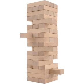 CoolToys Timber Tower Wood Block Stacking Game – Original Edition (48 Pieces)