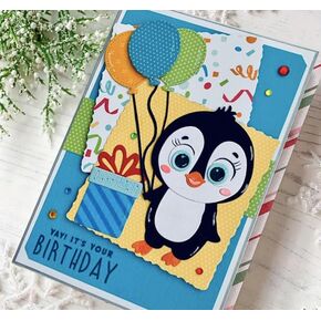 Penguins Die Cuts for Card Crafting Dies Chrismas Greeting Card Cutting Dies Embossing Stencils Template for DIY Crafts Scrapbooking Card Making Supplies (3 Sets)