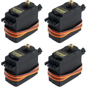 4Pack MG995 Servo Motors Digital RC Servo Metal Gears High Speed Torque for Smart Car Robot Boat RC Helicopter(Control Angle 180°)