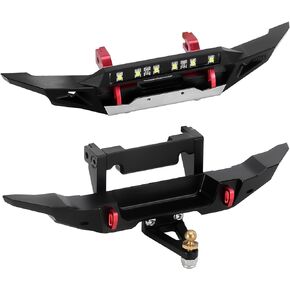 INJORA 23g Front and 25g Rear Bumper - CNC Aluminum Bumper Set for TRX4M Bronco Upgrade 1/18 RC Crawler