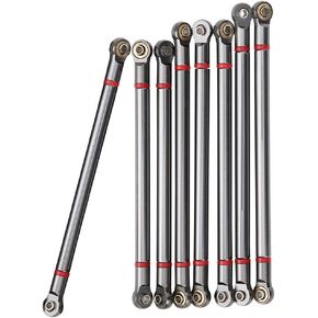 RC Link Rod, Aluminium Alloy Link Rod 8Pcs Link Rod, RC Accessory Aluminium Alloy RC Car Link Rod for SCX10 1/10 Scale 313mm Wheelbase RC Car Toy Car(Blue Black) in Kuwait