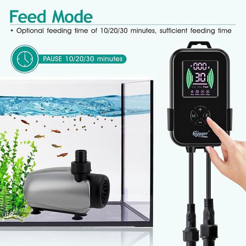 مضخة مياه hygger 1200GPH موفرة للطاقة (4500 لتر/ساعة، 40 وات)، مضخة غاطسة فائقة الهدوء بتيار متردد 110 فولت مع رفع عالٍ 12.5 قدم، مضخة دوران مع سلك طاقة 6.6 قدم لخزانات الأسماك in Kuwait