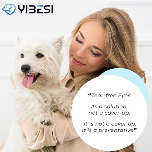 مسحوق إزالة البقع المسيل للدموع للكلاب من يبيسي - تركيبة لطيفة لامتصاص الدموع وتفتيح ومنع البقع - آمن وفعال على الكلاب والقطط البيضاء - 5.6 أونصة/عبوتين in Kuwait