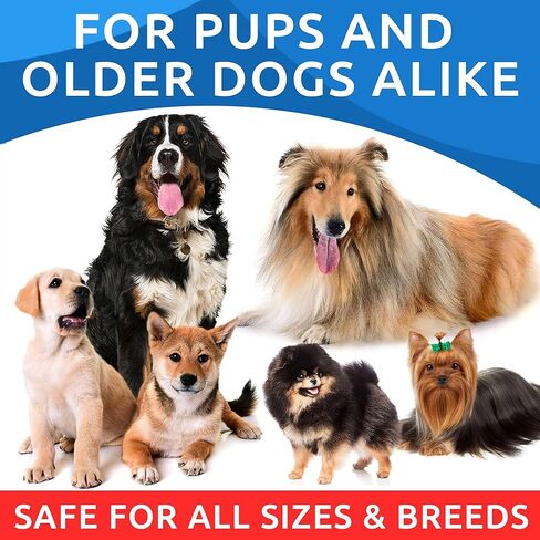 مكملات Bark&Spark Canine Omega 3 - 180 علاجًا لزيت السمك للتساقط وتخفيف الحساسية والحكة والبقع الساخنة - صحة المفاصل - الجلد والمعطف - الأحماض الدهنية EPA وDHA in Kuwait