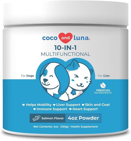 Multivitamin for Cats - 4oz Powder - L-Lysine, Taurine, and Spirulina for Immune Support and Eye Health - Fish Oil & Vitamins for Skin and Heart Health. (for Cats) in Saudi Arabia