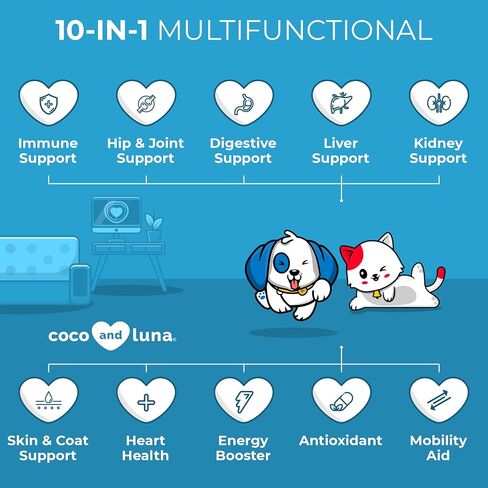 Multivitamin for Cats - 4oz Powder - L-Lysine, Taurine, and Spirulina for Immune Support and Eye Health - Fish Oil & Vitamins for Skin and Heart Health. (for Cats) in Saudi Arabia