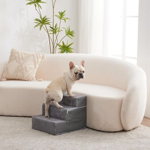 Dog Stairs for High Beds Dog Steps for Small Dog Sturdy and Stable 4 Step Pet Steps for Couch Easy to Assembly in Kuwait