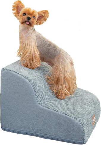 سلالم للكلاب الصغيرة - سلالم للكلاب بخطوتين للأريكة والكرسي، خطوات للحيوانات الأليفة للكلاب والقطط الصغيرة، خطوة داخلية متوازنة للكلاب غير قابلة للانزلاق، رمادي، in Kuwait