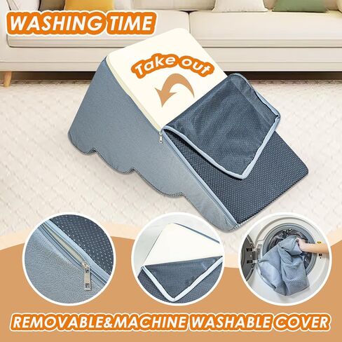 سلالم للكلاب الصغيرة - سلالم للكلاب بخطوتين للأريكة والكرسي، خطوات للحيوانات الأليفة للكلاب والقطط الصغيرة، خطوة داخلية متوازنة للكلاب غير قابلة للانزلاق، رمادي، in Kuwait