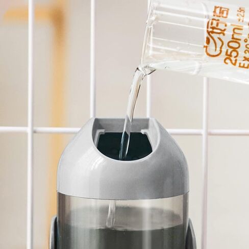 Pet Water Bottle Hanging Dog Water Dispenser Kennel Drinker Kettle Feeder BPA Free Cage Crate Hutch Puppy Cat Rabbit (17oz, Gray) in Saudi Arabia