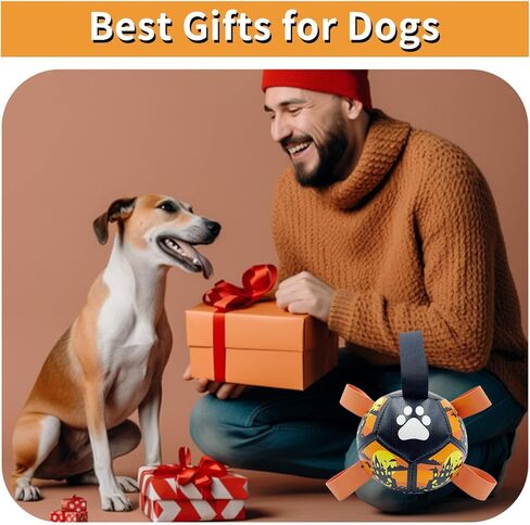 ألعاب تفاعلية للكلاب، كرة قدم للكلاب مع أشرطة، كرة قدم للكلاب، كرات للكلاب صغيرة الحجم لعبة مائية داخلية وخارجية، هدية للكلاب in Kuwait