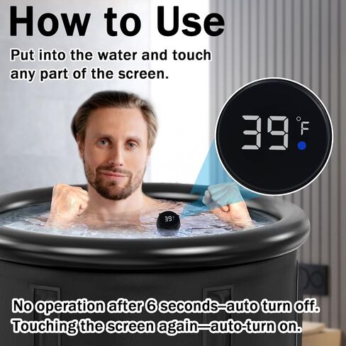 ميزان حرارة حمام الثلج، ميزان حرارة عائم لحمام الثلج، مقاوم للماء IP67، مقياس حرارة الغطس البارد، ملحقات الغطس البارد للحمام الجليدي، شاشة رقمية مع ضوء. in Kuwait