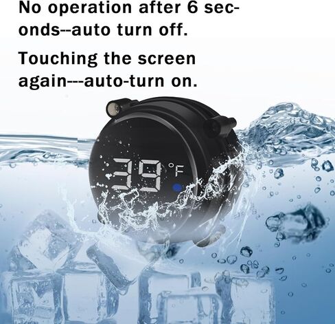 ميزان حرارة حمام الثلج، ميزان حرارة عائم لحمام الثلج، مقاوم للماء IP67، مقياس حرارة الغطس البارد، ملحقات الغطس البارد للحمام الجليدي، شاشة رقمية مع ضوء. in Kuwait
