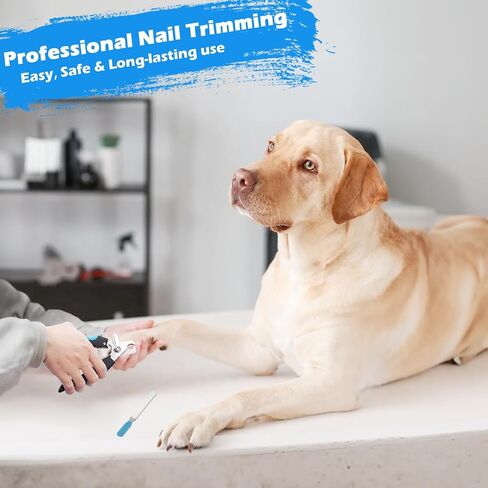 طقم العناية بالكلاب مكون من 7 قطع، فرشاة لإزالة تساقط الشعر، فرشاة دبوس للكلاب، مشط للبراغيث للكلاب، مشط معدني، فرشاة حمام، مقص أظافر للكلاب ومبرد أظافر، مجموعة فرشاة للكلاب الصغيرة والمتوسطة والكبيرة (أزرق) in Kuwait