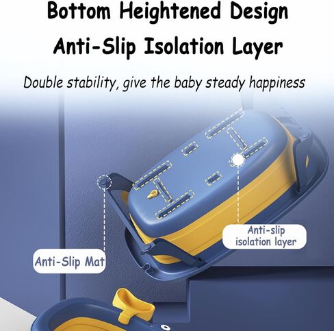 Pet Bathtub, Portable Puppy Bathtub with Soft Cushion for Easy Baths and Easy Storage, Dog Bath Tubs for Small Medium Pets-Foldable Pet Shower Tub with Drainage Hole, 26.5 x 17.2 x 7.8In in Kuwait