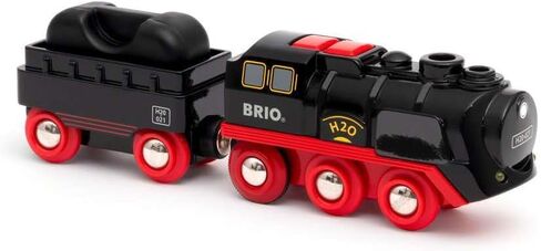 Brio World 33884 Battery-Operated Steaming Train | Toy Train with Light and Steam Effects for Kids Age 3 and Up, Black in Saudi Arabia