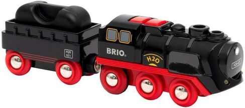 Brio World 33884 Battery-Operated Steaming Train | Toy Train with Light and Steam Effects for Kids Age 3 and Up, Black in Saudi Arabia