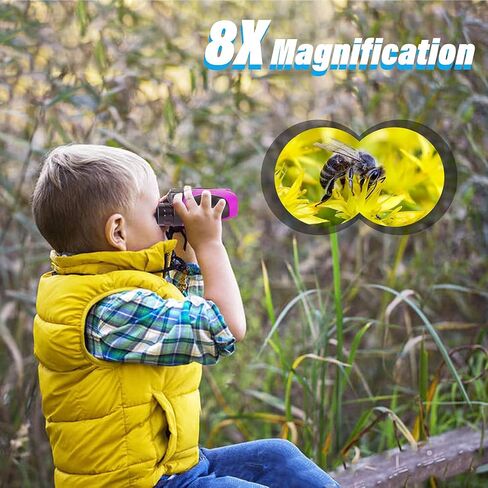 Easter Gifts for 3-12 Years Old Boys, VNVDFLM Compact 8x21 Shock Proof Green Binoculars for Bird Watching Kids Telescope for Teens Toys for 5-10 Years Old Girls (Green) in Kuwait