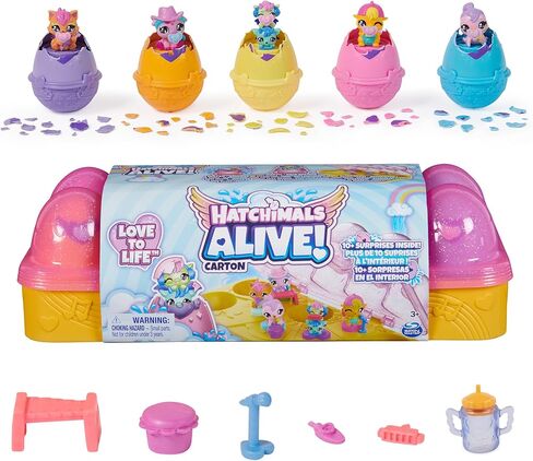 Hatchimals Alive, Spring Basket Toy with 6 Mini Figures, 3 Self-Hatching Eggs, Fun Gift and Easter Basket Stuffers for Ages 3 and up in Saudi Arabia