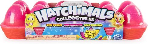 Hatchimals CollEGGtibles، نيون نايت جلو 12 عبوة من كرتون البيض مع الموسم الرابع من CollEGGtibles، للأعمار من 5 سنوات فما فوق، حصريًا على أمازون in Kuwait