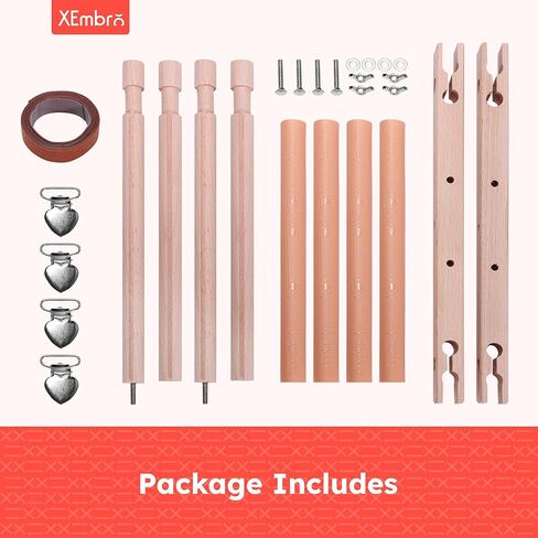 Wooden Cross Stitch Frame - 21"x12" Needlepoint Embroidery Tapestry Scroll Frame - Embroidery Tapestry Quilting Frame for Sewing Cross Stitch and Embroidery Projects in Kuwait