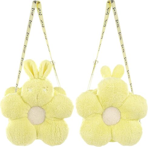 Kawaii Bunny Plush Crossbody Bag with Adjustable Strap, Cute Plush Animal Purse Collection for Girls, Women in Saudi Arabia