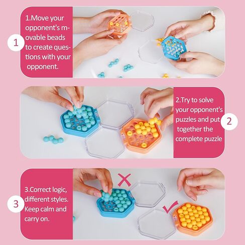 Suerte Brain Puzzle Games for Adult Pocket Puzzle Beads Brain Teaser Puzzle Game with 500 Challenges Logic Game for Kids 8-12 Educational Toys Gifts in Saudi Arabia
