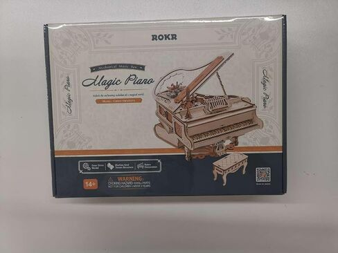 ROKR 3D الألغاز الخشبية للبالغين 223pcs البيانو نموذج كيت 1:20 مقياس بناء الألغاز صندوق الموسيقى الخشبي هدية فريدة للرجال النساء الهوايات لعيد الميلاد عيد الميلاد in Kuwait