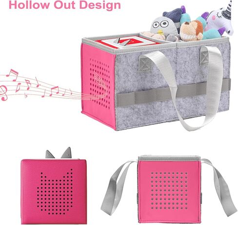 ThxYour حقيبة تخزين مطورة لمجموعة Toniebox المبتدئة وتماثيل Tonies، حقيبة قابلة للطي ممتازة يمكن أن تحمل 30-40 شخصية من شخصيات Tonies، حقيبة حمل (أصفر) in Kuwait