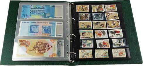 MUDOR 4 Ring Classic Binder,Empty Binder Albums Stockbook for Stamps, Documents, Coins, Bank Notes Classic Binder(Blue) in Kuwait