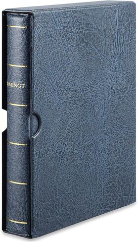 MUDOR 4 Ring Classic Binder,Empty Binder Albums Stockbook for Stamps, Documents, Coins, Bank Notes Classic Binder(Blue) in Kuwait