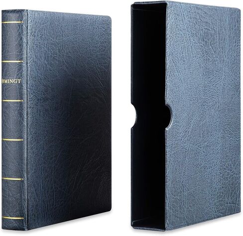 MUDOR 4 Ring Classic Binder,Empty Binder Albums Stockbook for Stamps, Documents, Coins, Bank Notes Classic Binder(Blue) in Kuwait