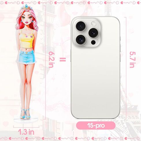 دمى تلبيس مغناطيسية من PainZieteg، دمى ورقية تلبيس الأميرة المغناطيسية، دمى تلبيس مغناطيسية للفتيات من سن 4 إلى 7 سنوات، مجموعة تعليمية تم إنشاؤها كهدية عيد ميلاد (ليز) in Kuwait