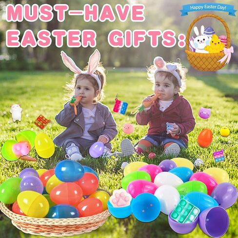 50 عبوة من بيض عيد الفصح المملوء مسبقًا مع سلسلة مفاتيح صغيرة، حشو سلة عيد الفصح مع ألعاب إسفنجية، ألعاب إسفنجية لتخفيف التوتر لحشو سلة عيد الفصح هدايا حشو البيض (50 قطعة بيض + 50 قطعة ألعاب) in Kuwait