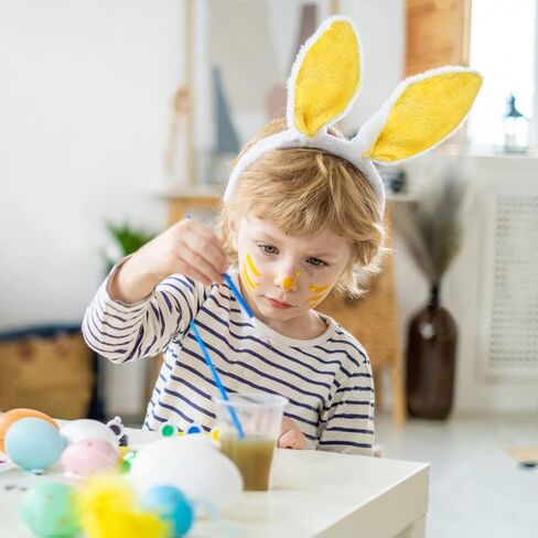 6 قطع من عصابة رأس YUJUN من القطيفة على شكل أذن أرنب، أربطة شعر لطيفة متعددة الألوان لعيد الفصح من أجل لعبة أطفال عيد الفصح وهدايا حفلات عيد الفصح in Kuwait