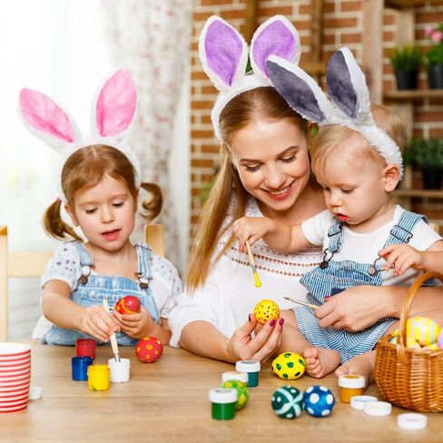 6 قطع من عصابة رأس YUJUN من القطيفة على شكل أذن أرنب، أربطة شعر لطيفة متعددة الألوان لعيد الفصح من أجل لعبة أطفال عيد الفصح وهدايا حفلات عيد الفصح in Kuwait