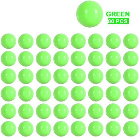 80 قطعة من كرات استبدال لعبة المدقق الصينية من ويتلانز، كرات لعبة أكريليك 14 مم لتشغيل الرخام، لعبة الرخام، لعبة التفاقم، ألعاب الرخام التقليدية (أخضر) in Kuwait