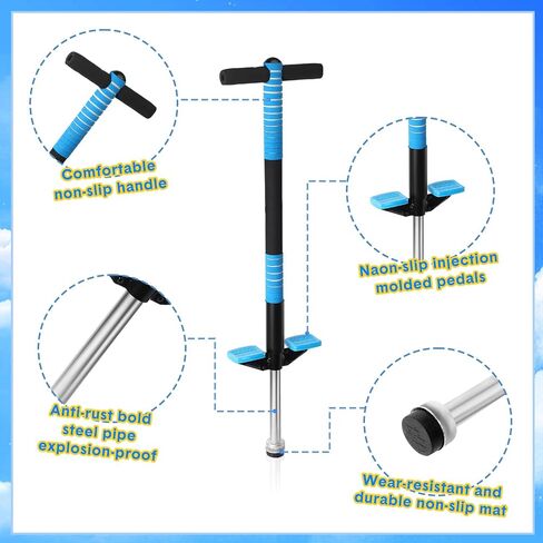 Leitee 2 Pack Pogo Stick للأطفال من سن 6 سنوات فما فوق، مناسبة لوزن 40-80 رطل، عصا القفز الرغوية الناعمة، عصا بوجو للمبتدئين، تمرين توازن الجسم والحفاظ على الصحة (الأحمر والوردي الوردي) in Saudi Arabia