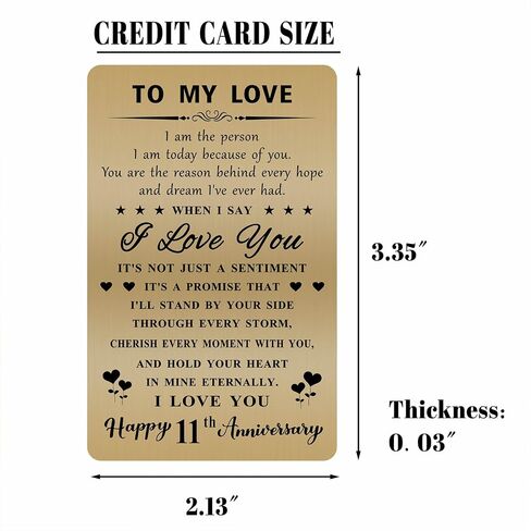 Happy 11th Anniversary Card, 11 Year Anniversary Card for Husband Wife, 11th Wedding Anniversary Card Gifts for Him Her Men Women in Saudi Arabia